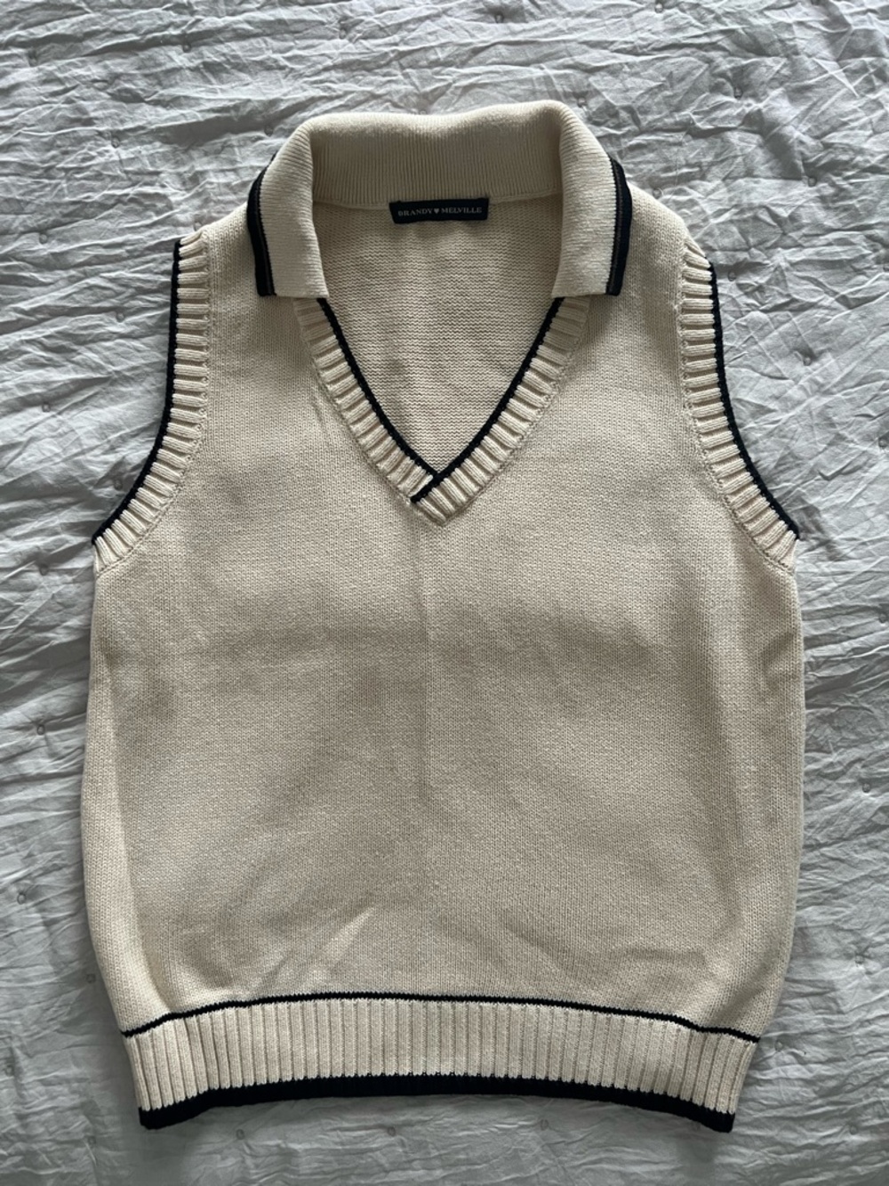 Brandy Melville Cream Sweater Vest